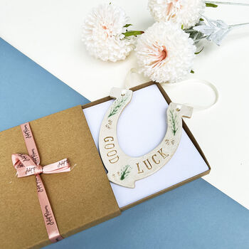 Forest Themed Good Luck Wedding Horseshoe, 3 of 4