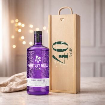 Personalised 40th Birthday Gin Gift Set With Custom Lid, 11 of 11