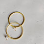 Herkimer Diamond Gold Vermeil Hoops, thumbnail 2 of 3