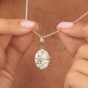 Engraved Silver Sagittarius Zodiac Necklace, 2 of 9