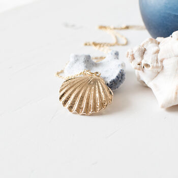 Gold Plated Seashell Necklace, 5 of 8