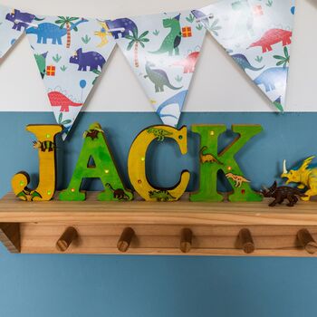 Personalised Paint Your Own Dinosaur Wooden Name, 7 of 7