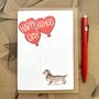 Dachshund Father's Day Card, thumbnail 3 of 4