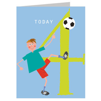 Mini Football 4th Birthday Card, 2 of 4