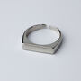 Sterling Silver Flat Front Adjustable Ring, thumbnail 2 of 6