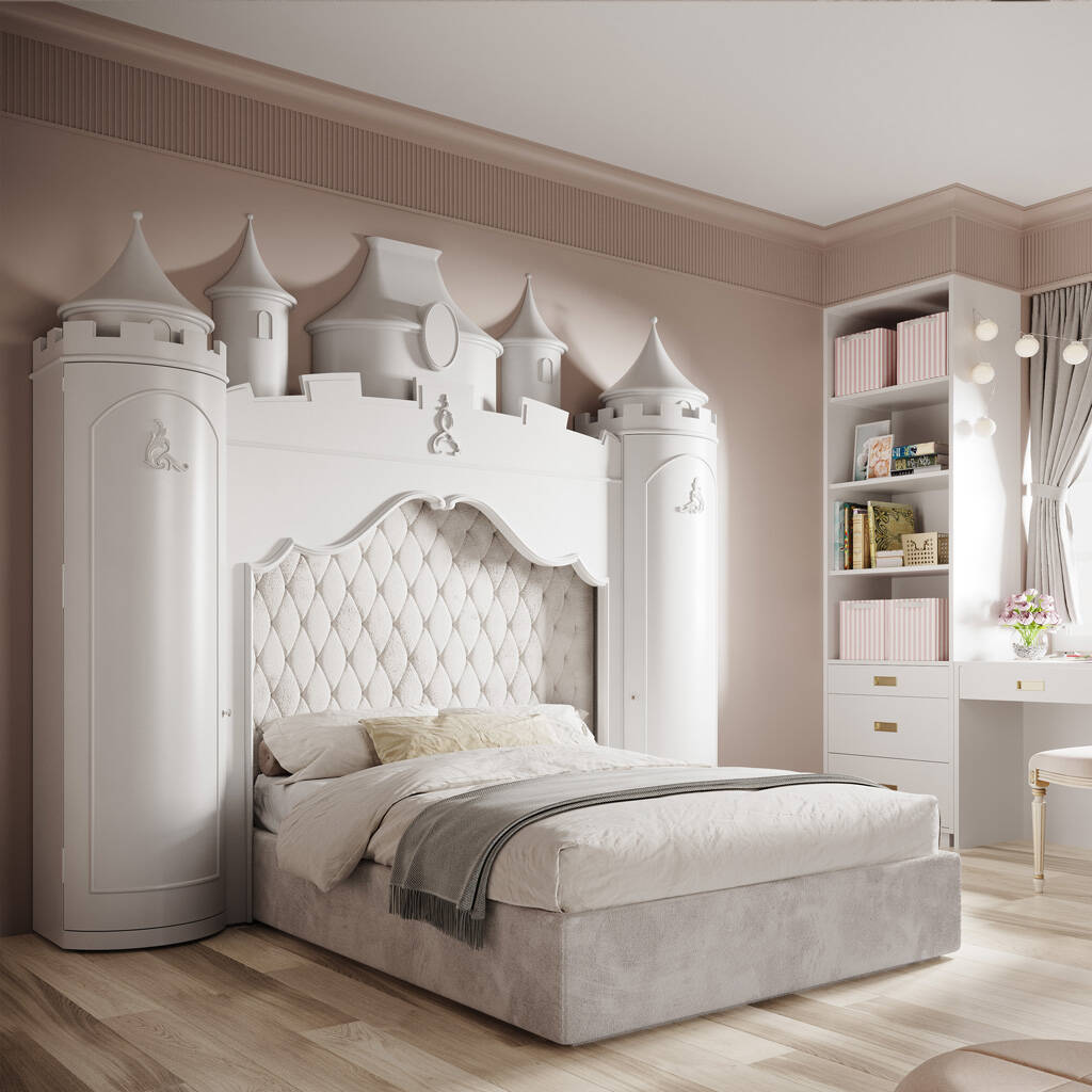 Castle Bed With Hidden Bookcase