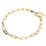 Dani 18ct Gold Plate Paper Clip Chain Bracelet, thumbnail 1 of 2