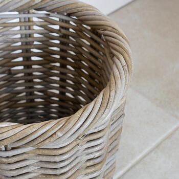 Round Rattan Wastepaper Basket, 3 of 3