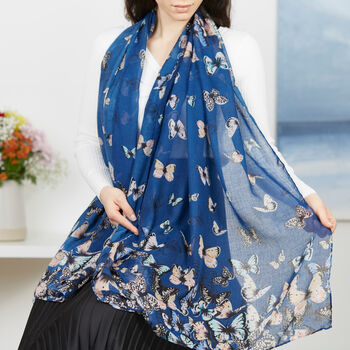 Butterfly Flutter Print Scarf, 3 of 6