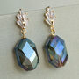 Labradorite Art Deco Drop Earrings, thumbnail 1 of 6