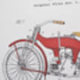 Framed Harley Davidson Patent Art Print, thumbnail 5 of 6