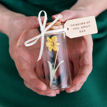 Miniature Daffodil Keepsake Message Bottle, 4 of 8