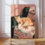 Cozy Ginger Cat Art Print, thumbnail 1 of 4