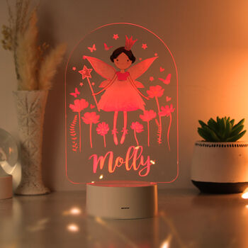 Personalised Fairy LED Colour Changing Night Light, 5 of 9