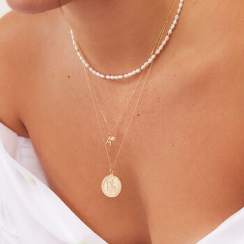 Silver Or Gold Initial And Pearl Drop Necklace, 5 of 7