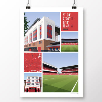 Arsenal Fc Views Of Highbury Poster, 2 of 7