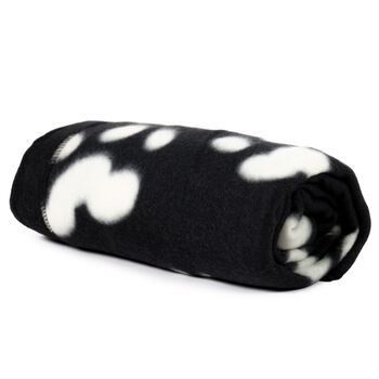 Fleeced Paw Print Puppy Blanket And Bed, 3 of 5