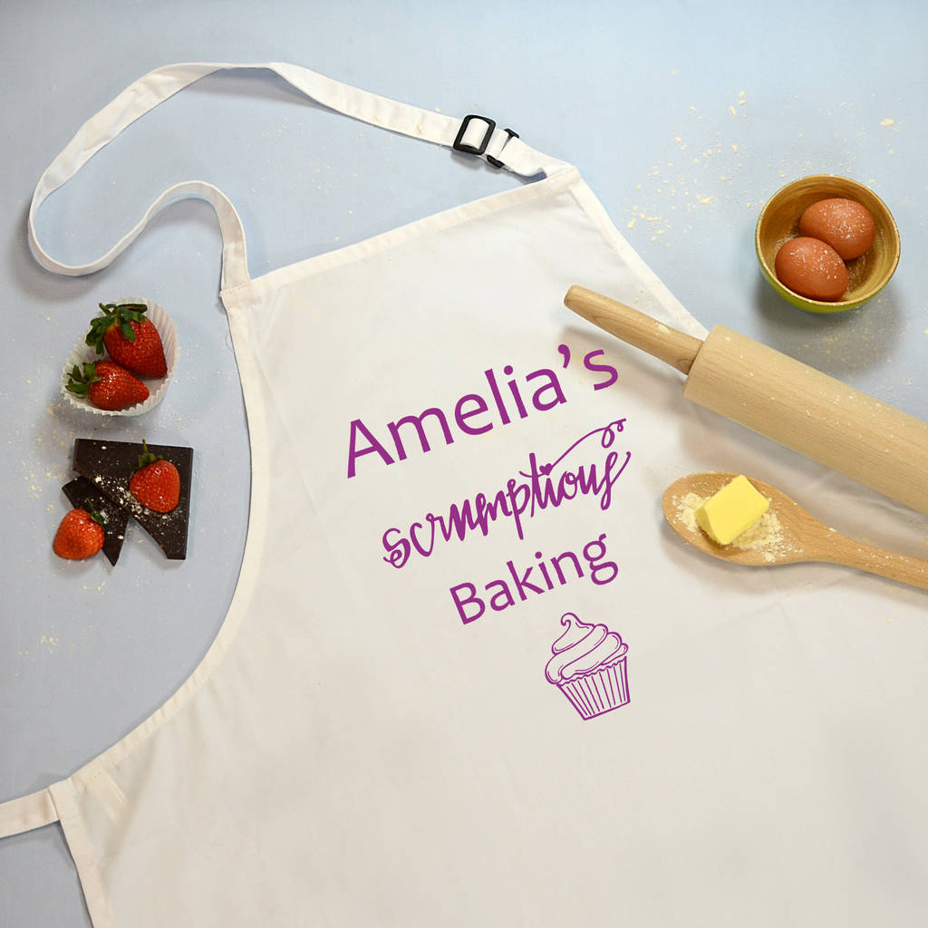 apron scrumptious baking personalised by perfect personalised gifts