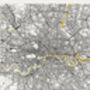 London Metallic Map Screen Print | Gold Leaf, thumbnail 2 of 2