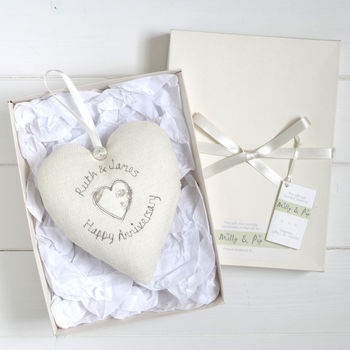 Personalised Wedding Anniversary Heart Gift, 6 of 12
