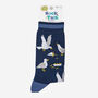 Thieving Seagulls Funny Bamboo Socks Men's Navy, thumbnail 2 of 3