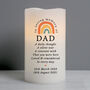 Personalised In Loving Memory Rainbow Candle, thumbnail 1 of 3