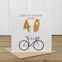 Personalised Bike 40th Birthday Card, thumbnail 1 of 2