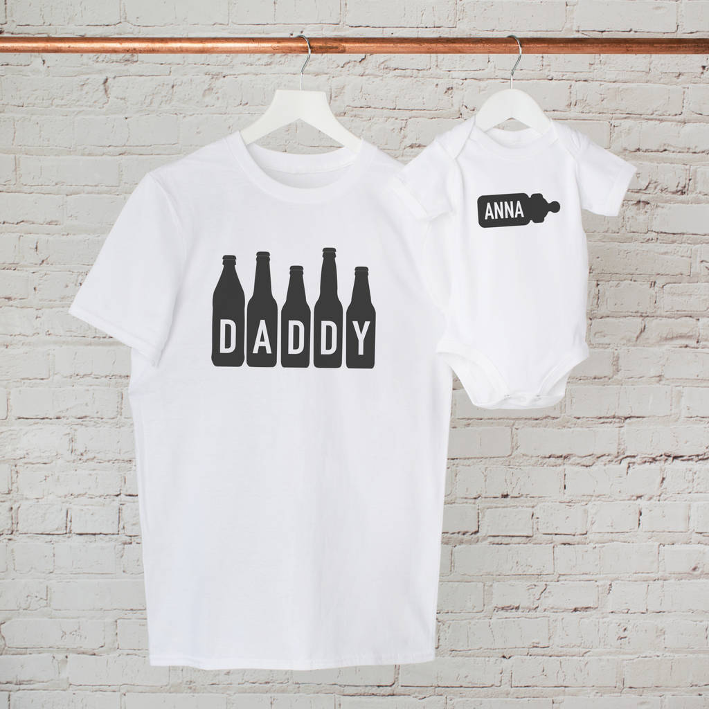 Personalised Beer Bottle T Shirt Set