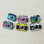 Vintage Camera Pin Badge Colourful Retro Enamel Pin, thumbnail 1 of 7