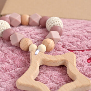 Personalised Dusty Pink New Baby Gift Set, 3 of 7