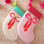 Personalised Bow Bright Christmas Stocking, thumbnail 1 of 8