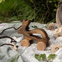 Personalised Wooden Pull Along Bunny, thumbnail 5 of 7