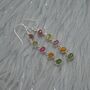 Mixed Tourmaline Sterling Silver Dangle Earrings, thumbnail 7 of 12
