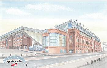 Rangers Fc Ibrox Stadium Study Two Art Print, 2 of 2