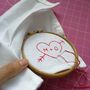 Personalised Love Heart Hand Embroidered Handkerchief, thumbnail 3 of 11