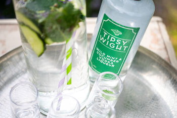 Wild Mint And Cucumber Vodka Liqueur And Shot Glass Set, 3 of 7