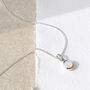April Birthstone White Topaz Silver/Gold Charm Necklace, thumbnail 1 of 12