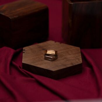 Personalised 18 K Gold Signet Rectangular Rings, 4 of 11