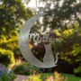 Cat Personalised Silhouette Steel Moon Crescent, thumbnail 4 of 8