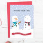 Funny Personalised 'Missing Your Face' Christmas Card, thumbnail 3 of 3
