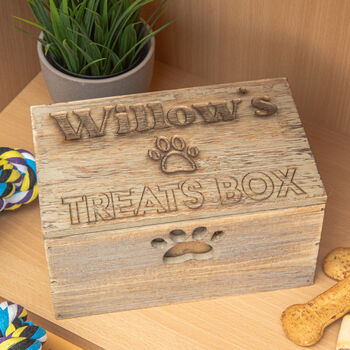 Personalised Wooden Dog Treat Box, 2 of 9