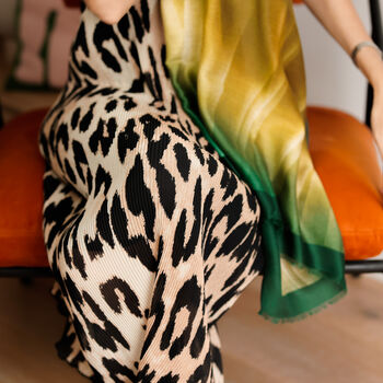 Green Ombré Printed Scarf — Personalised Gift Card And Gift Box Option, 3 of 10