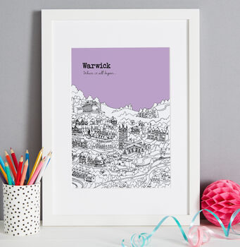 Personalised Warwick Print, 2 of 12