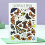 Butterflies Of Britain Art Blank Greeting Card, thumbnail 1 of 10
