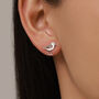 Sterling Silver Shore Bird Wading Bird Stud Earrings, thumbnail 6 of 11