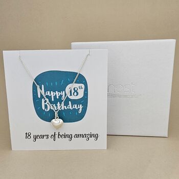 Boxed 18th Birthday Heart Necklace Card, 2 of 3