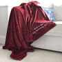 Personalised Ruby Wedding Anniversary Ruby Red Blanket, thumbnail 2 of 5
