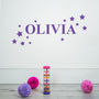 Personalised Name Stars Wall Sticker, thumbnail 1 of 6