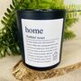 Personalised Home Definition Housewarming Candle, thumbnail 3 of 11