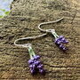 Lavender Flower Purple Drop Earrings, thumbnail 3 of 6